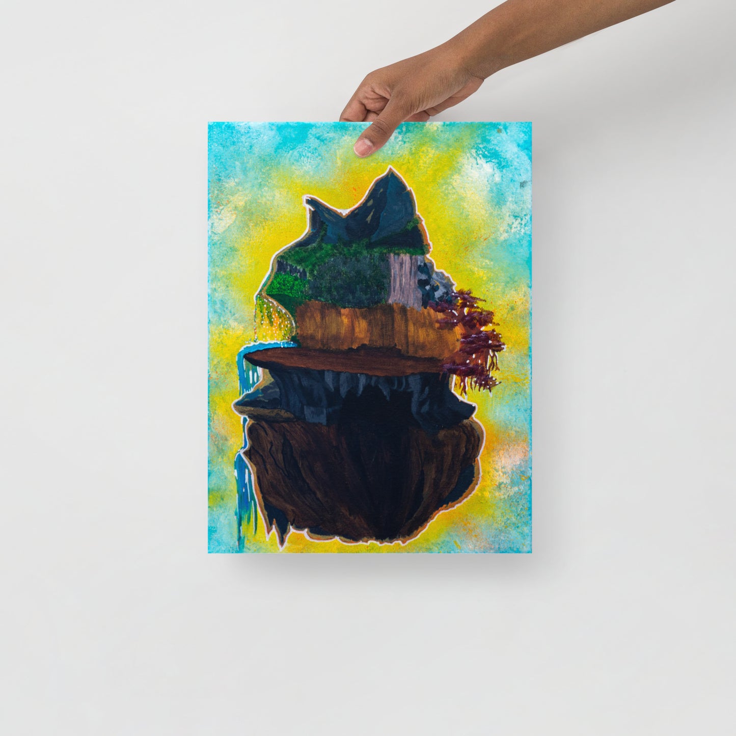 Floating Rock Premium Poster