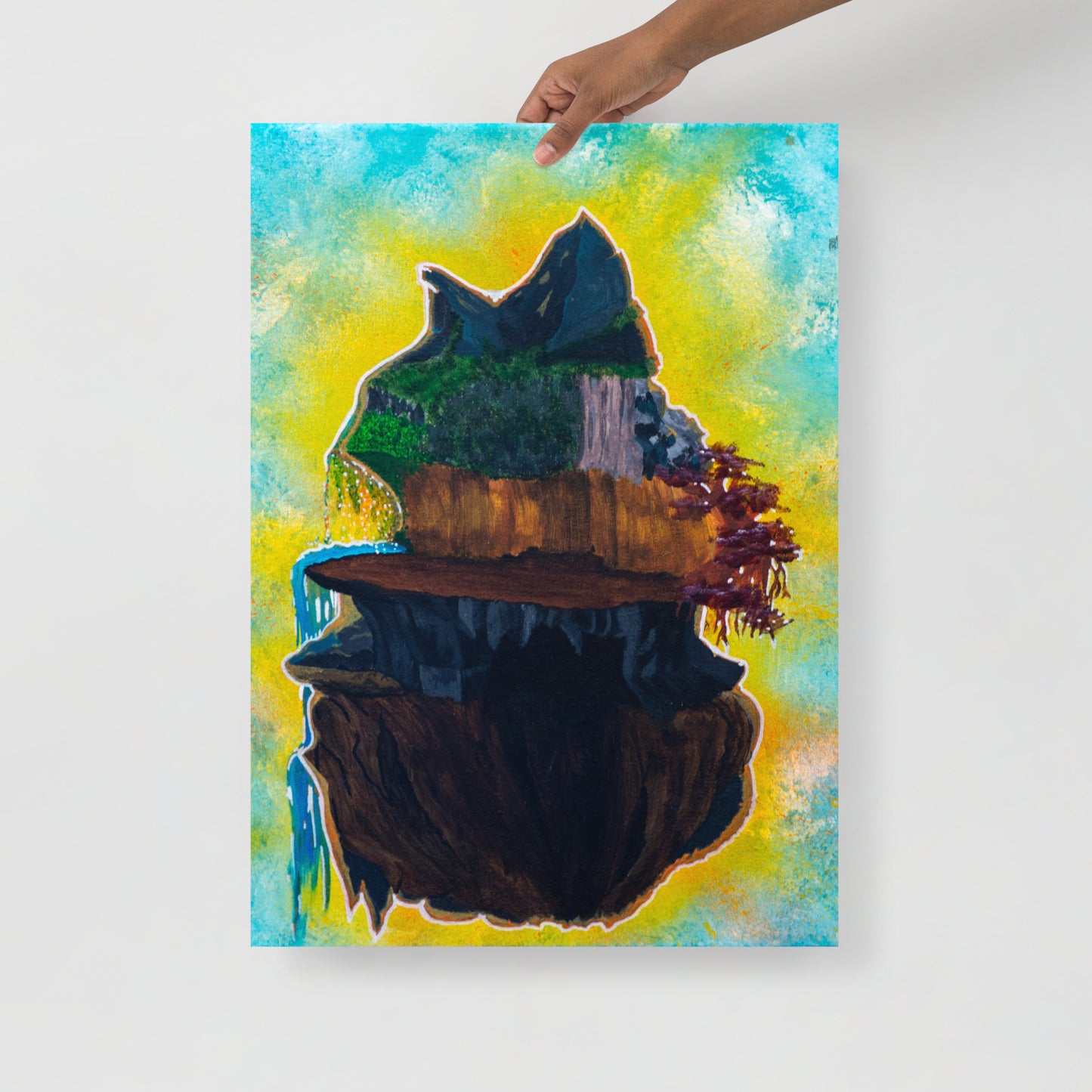 Floating Rock Premium Poster