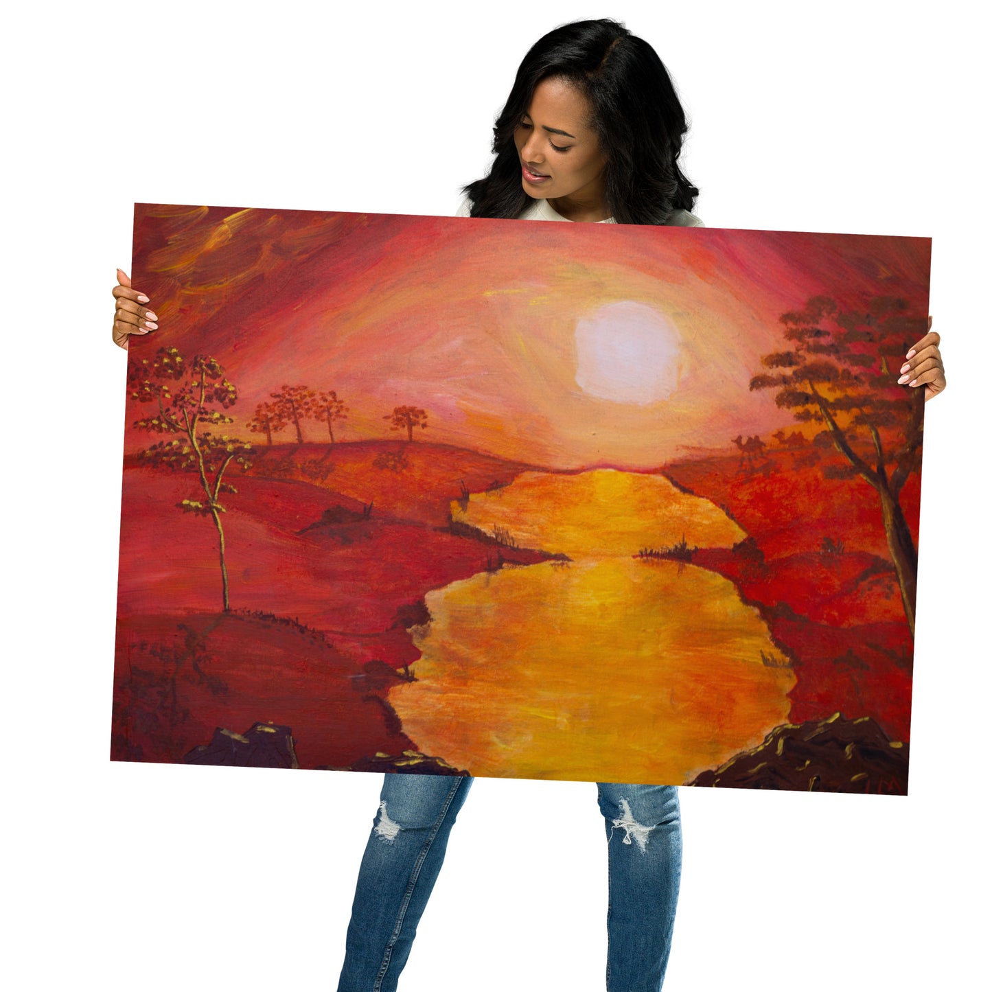 Savannah Sungazing Premium Poster