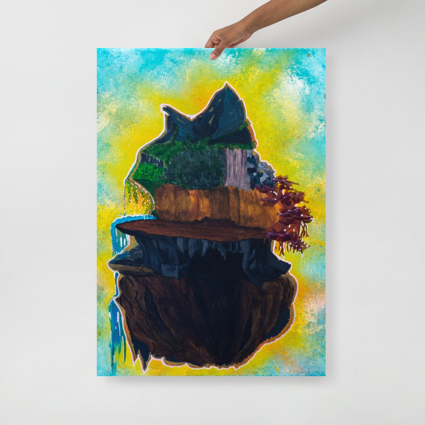 Floating Rock Premium Poster